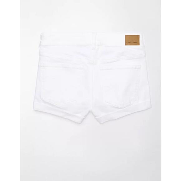 American eagle AE Next Level High-Waisted White Denim Short Shorts size 8 - Picture 5 of 8